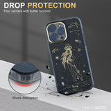 Naciey Zodiac Sign Phone Case, Aries Phone Case for iPhone 14 Pro Max, Using High-Quality TPU Material, Metal Buttons and Camera Frame, Oil-Repellent and Fingerprint-Proof, Ideal for those who pursue fashion and functionality.