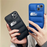 Fashion Simple Solid Color Down Jacket iPhone Case