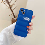 Fashion Simple Solid Color Down Jacket iPhone Case