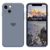 Navy iPhone Case Love Heart Soft TPU Cover