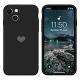Ins Jane Simple Soft Silicone iPhone Case Black