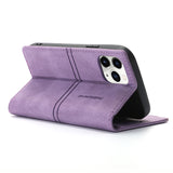 Leather Flip Wallet Phone Case Purple Color