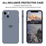 Navy iPhone Case Love Heart Soft TPU Cover
