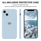 Simple Solid Color Love Heart Phone Case Aqua Blue Color