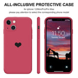 Love Heart Liquid Silicone iPhone Case Red Color
