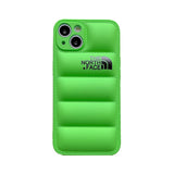 Fashion Solid Green Color Down Jacket iPhone Case